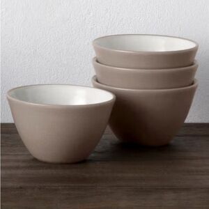 1box  4 total Colorwave Clay 4 in., 7 fl. oz. (Tan) Stoneware Mini Bowls,